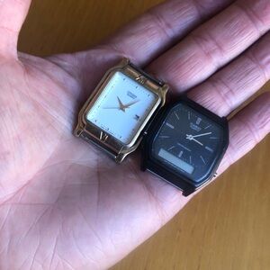 Casio Dual Tone Square Watches